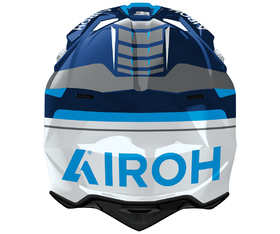 Casque cross Airoh Wraaap Conquer Bleu Gloss 2026 Derrière