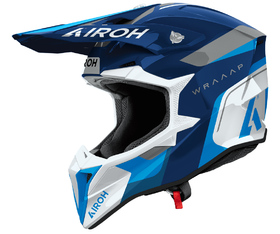 Casque cross Airoh Wraaap Conquer Bleu Gloss 2026