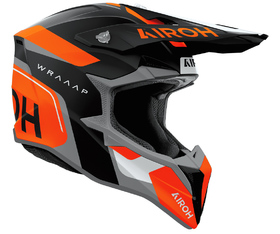 Casque cross Airoh Wraaap Conquer Orange Mat 2026 Côté