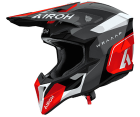 Casque cross Airoh Wraaap Conquer Rouge Gloss 2026