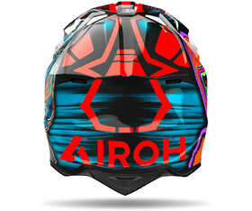 Casque cross Airoh Wraaap Cyber Orange Gloss 2024 Derrière