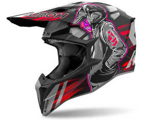 Casque cross Airoh Wraaap Cyber Red Matt 2024