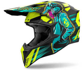 Casque cross Airoh Wraaap Cyber Yellow Matt 2024