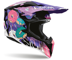 Casque cross Airoh Wraaap Donuts Gloss 2027 Côté