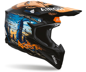 Casque cross Airoh Wraaap Gear Mat 2027 Côté
