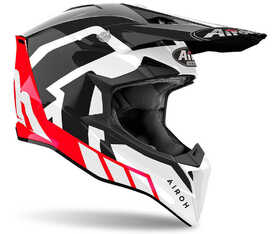 Casque cross Airoh Wraaap Reloaded Red Gloss 2024 Côté