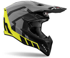 Casque cross Airoh Wraaap Reloaded Yellow Matt 2024 Côté