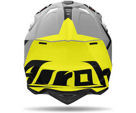 Casque cross Airoh Wraaap Reloaded Yellow Matt 2024 Derrière