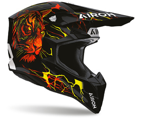 Casque cross Airoh Wraaap Tyger Gloss 2027 Côté