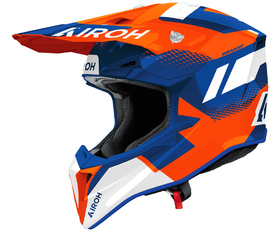 Casque cross Airoh Wraaap Vision Orange-Bleu Gloss 2026