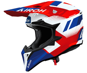 Casque cross Airoh Wraaap Vision Rouge-Bleu Gloss 2026