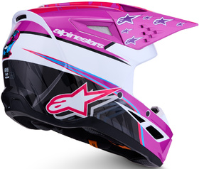 Casque cross Alpinestars S-M3 Falcon Rose 2027 Côté