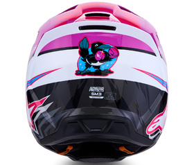 Casque cross Alpinestars S-M3 Falcon Rose 2027 Derrière