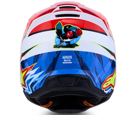 Casque cross Alpinestars S-M3 Falcon Rouge 2027 Derrière