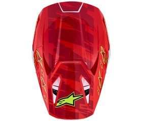 Casque cross Alpinestars S-M3 Falcon Rouge 2027 Dessus