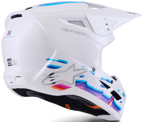 Casque cross Alpinestars S-M3 Force Blanc 2026 Côté
