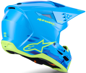 Casque cross Alpinestars S-M3 Force Cyan 2026 Côté