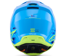 Casque cross Alpinestars S-M3 Force Cyan 2026 Derrière