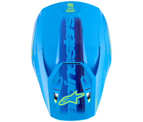 Casque cross Alpinestars S-M3 Force Cyan 2026 Dessus