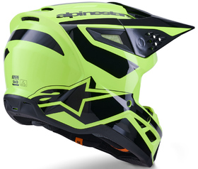 Casque cross Alpinestars S-M3 Heat Jaune Fluo 2026 Côté