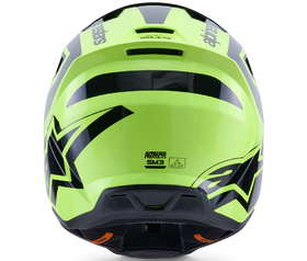 Casque cross Alpinestars S-M3 Heat Jaune Fluo 2026 Derrière