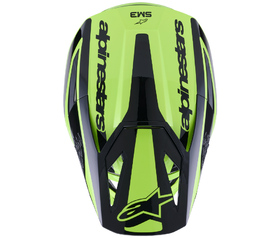 Casque cross Alpinestars S-M3 Heat Jaune Fluo 2026 Dessus