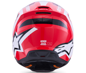 Casque cross Alpinestars S-M3 Heat Rouge 2026 Derrière
