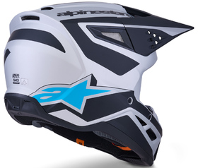Casque cross Alpinestars S-M3 Heat Silver 2026 Côté
