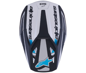 Casque cross Alpinestars S-M3 Heat Silver 2026 Dessus