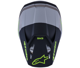 Casque cross Alpinestars S-M3 Radium Gris 2026 Dessus