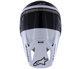 Casque cross Alpinestars S-M3 Radium Noir-Blanc 2026 Dessus