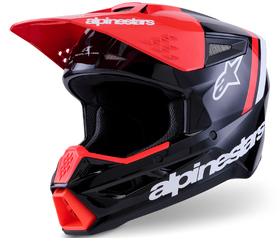 Casque cross Alpinestars S-M3 Radium Noir-Rouge 2026