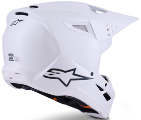 Casque cross Alpinestars S-M3 Solid Blanc 2026 Côté