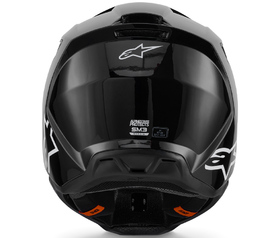 Casque cross Alpinestars S-M3 Solid Noir 2026 Derrière