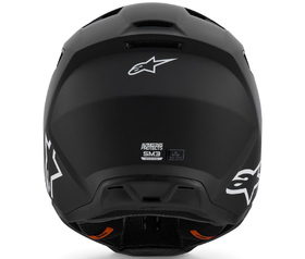 Casque cross Alpinestars S-M3 Solid Noir Mat 2026 Derrière