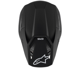 Casque cross Alpinestars S-M3 Solid Noir Mat 2026 Dessus