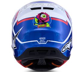Casque cross Alpinestars S-M7 Blaster Bleu 2027 Derrière