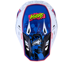 Casque cross Alpinestars S-M7 Blaster Bleu 2027 Dessus