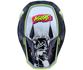 Casque cross Alpinestars S-M7 Blaster Noir 2027 Dessus