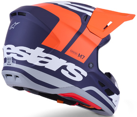 Casque cross Alpinestars S-M7 Core Orange 2026 Côté