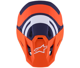 Casque cross Alpinestars S-M7 Core Orange 2026 Dessus