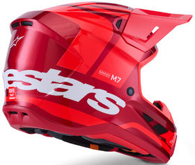 Casque cross Alpinestars S-M7 Core Rouge 2026 Côté