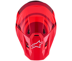 Casque cross Alpinestars S-M7 Core Rouge 2026 Dessus