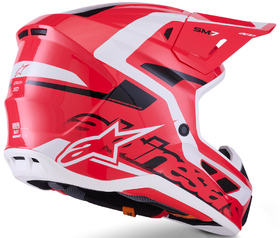 Casque cross Alpinestars S-M7 Deed Rouge 2026 Côté