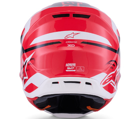 Casque cross Alpinestars S-M7 Deed Rouge 2026 Derrière