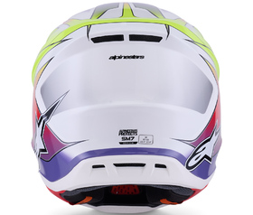 Casque cross Alpinestars S-M7 Fuse Blanc 2026 Derrière