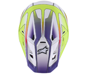 Casque cross Alpinestars S-M7 Fuse Blanc 2026 Dessus