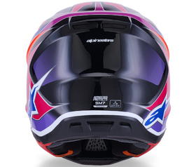Casque cross Alpinestars S-M7 Fuse Bleu 2026 Derrière