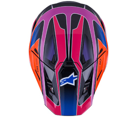 Casque cross Alpinestars S-M7 Fuse Bleu 2026 Dessus