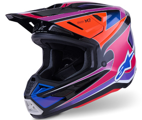 Casque cross Alpinestars S-M7 Fuse Bleu 2026